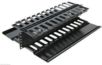 Raising Electronics 2U Horizontal Double Sided Finger Duct Cable Manager 19 Inch Rack Mount