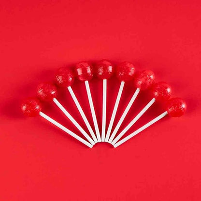 Dum Dums Cherry Lollipops - Bulk Candy Box with Lollipops Individually Wrapped, Single Flavor Gourmet Suckers - 50 Count