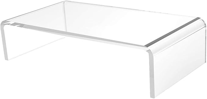 Acrylic Monitor Riser Stand Heavy Duty Computer Display Holder with Keyboard Storage Space Height Desk Organizer for Office and Home Use