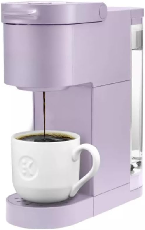 KeuriigK K-Mini Go Compact Single-Serve Coffee Maker with KCup Compatibility, Strong Brew Function, and Removable 42 oz Reservoir - Perfect for Small Spaces, Dorms, or Travel (Purple)