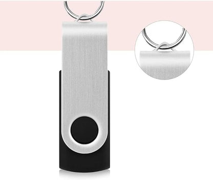 Generic 10 Pack 32GB USB Flash Drive, Thumb Drives Memory Stick Swivel Jump Drive for Home & Office Use (10Pack Black, 32GB)