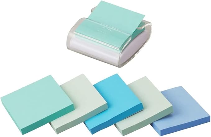 3M 654-5SSPOP-APF Post-it Strong Adhesive Sticky Notes, Pop-up Notebook, Refill, Multicolor, 4 Colors, Pack of 5