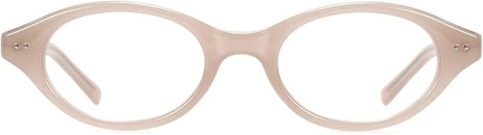 TIJN Olisa Blue Light Blocking Glasses for Women Men,Oval Glasses Frame Bluelight Glasses for Gaming/Computer/Screen