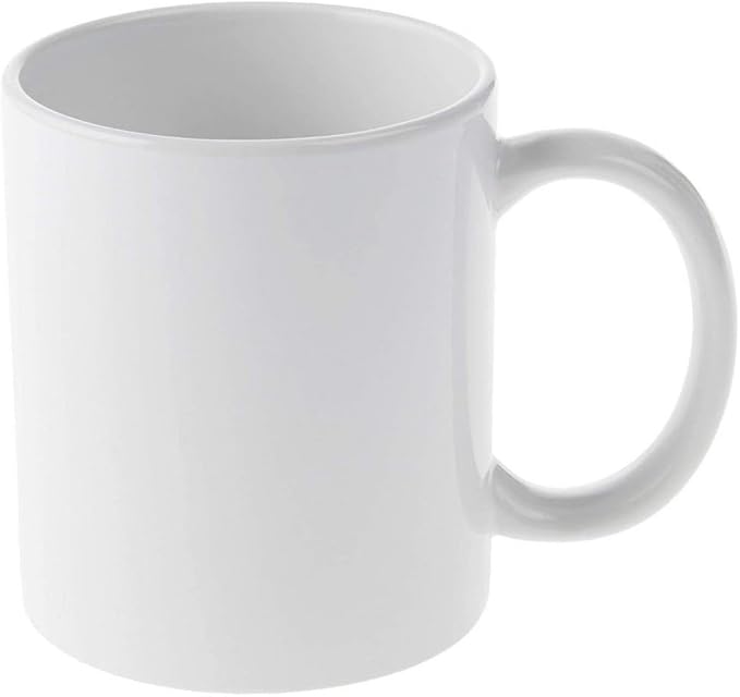 Cricut Beveled Blank, Ceramic-Coated, Dishwasher & Microwave Safe Mug to Decorate, Mug Press & Infusible Ink Compatible,12 Oz Sublimation, Ideal for Crafts and Printing, 2 Count, White