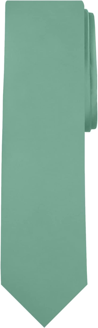 Jacob Alexander Men's Slim Width 2.75" Solid Color Tie