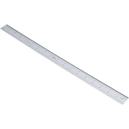 SPI 14-458-4 Rigid Steel Rule: English/Metric Graduation, 1-1/8" Wide x 18 inches (450 mm)