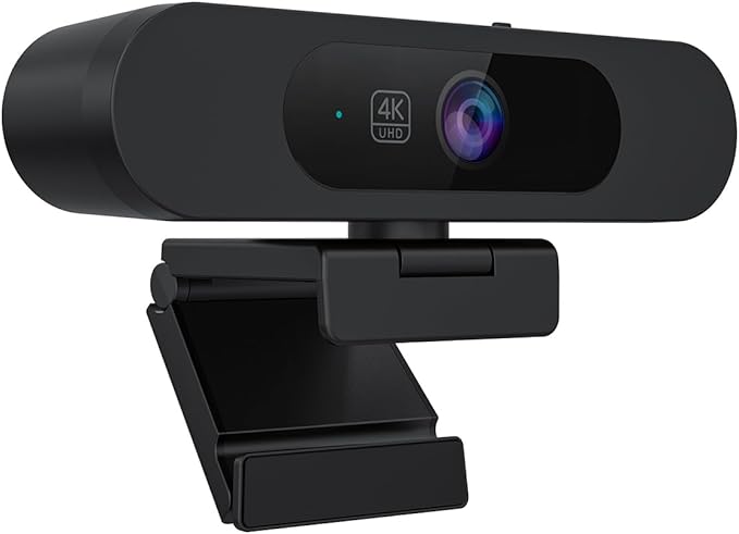 4K Webcam for PC, Ultra 4K HD, AI Auto Framing, Webcam for Streaming, Auto Focus, Dual Noise Reducing Mics, 5X Digital Zoom, 92°FOV, Plug and Play, Ideal for High-End Meeting, Streaming