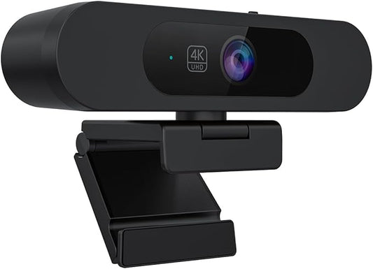 4K Webcam for PC, Ultra 4K HD, AI Auto Framing, Webcam for Streaming, Auto Focus, Dual Noise Reducing Mics, 5X Digital Zoom, 92°FOV, Plug and Play, Ideal for High-End Meeting, Streaming