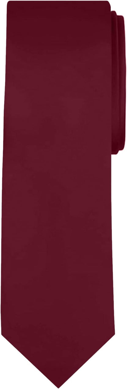 Jacob Alexander Solid Color Mens Tie - Soft-lined Necktie - Timeless Formal Look for Weddings and Business - (Regular Size)