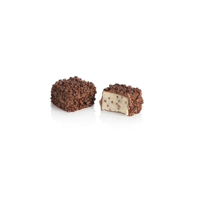 Venchi Chocoviar Stracciatella Chocolate 15-Piece Elegant Gift Box - Milk Chocolate Shell, Creamy Cocoa Nibs and Vanilla Beans Filling & Topped With Chocoviar Micro-pearls - Preservative & Gluten Free