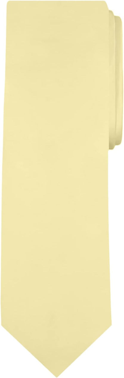 Jacob Alexander Solid Color Mens Tie - Soft-lined Necktie - Timeless Formal Look for Weddings and Business - (Regular Size)