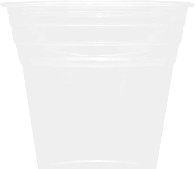 Karat [1,000 ct] 12oz Plastic Cups, Clear Disposable Cold Cups for Iced Coffee, Smoothies, Cocktail, and Water, 98mm