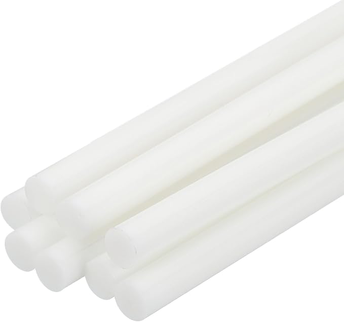 uxcell 8 Pcs Mini Hot Glue Sticks, 0.28" Dia x 7.87" Long EVA Glue Gun Sticks, White Mini Hot Melt Glue Sticks for DIY Craft Sticky Projects