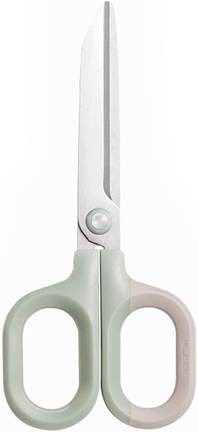 Multipurpose Scissors, Comfort-Grip Handles Sharp Scissors for Office Home School Craft Sewing Fabric Supplies (6", Green)