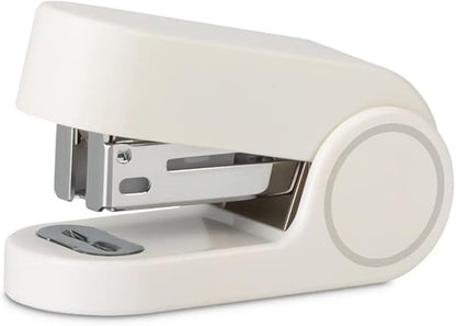 White Mini Stapler with 830 Staples - 20 Sheet Office Desktop Stapler, Compact Travel Size for Students & Office