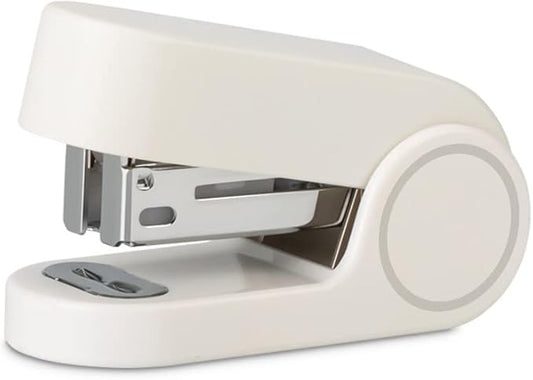 White Mini Stapler with 830 Staples - 20 Sheet Office Desktop Stapler, Compact Travel Size for Students & Office