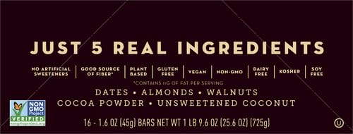 Larabar Cocoa Coconut Chew, Gluten Free Vegan Fruit & Nut Bars, 16 ct