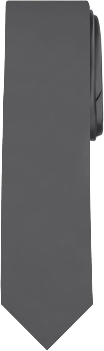 Jacob Alexander Men's Slim Width 2.75" Solid Color Tie