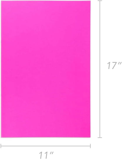 Hygloss Products Assorted Bright Colored Paper - 24 lb, 89 GSM, Acid-Free, Fade-Resistant, 11x17-Inch Ledger Size Color Copy Paper, 96 Sheets, 12 Colors
