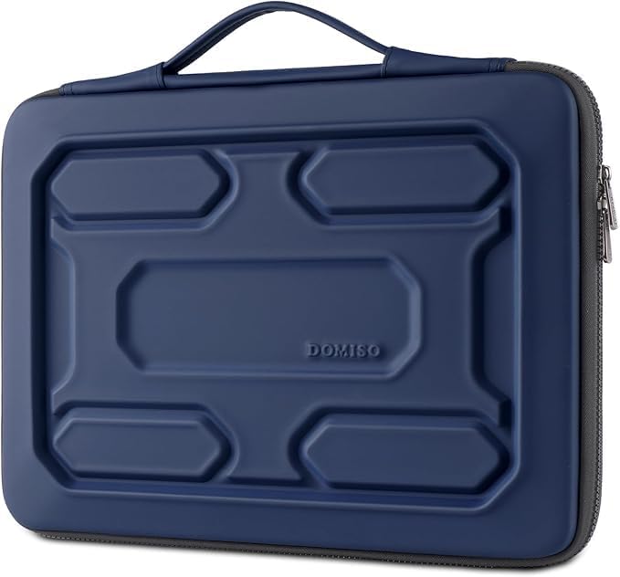 DOMISO 15.6 inch Laptop Sleeve with Handle Shockproof Waterproof EVA Protective Case for 15.6" Yoga 720 IdeaPad 310 320 ThinkPad T570/Legion 5 Gen 6/HP Envy 15/15.6" Notebooks, Dark Blue