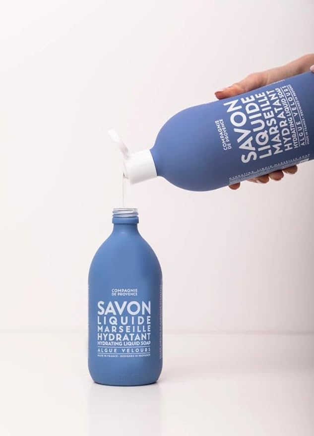 Compagnie de Provence Savon de Marseille Extra Pure Liquid Soap - Velvet Seaweed - 33.8 fl oz Plastic Bottle Refill