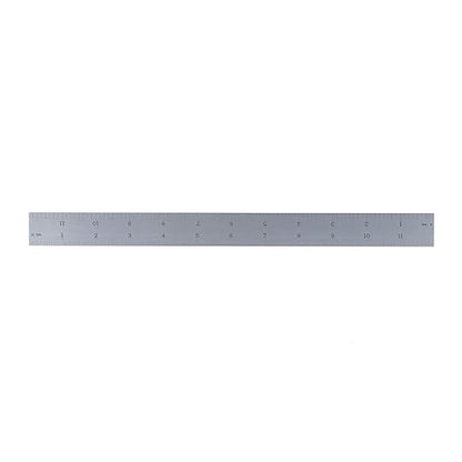 PEC Tools 12" Rigid Metal Ruler, Machinist Rule Made from High-Quality Carbon Steel with Satin Chrome Finish, 4R Graduaction (1/8", 1/16", 1/32", 1/64"), Trusted by Professionals, Made in USA