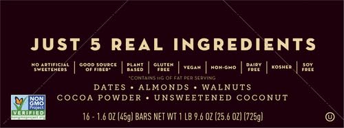 Larabar Cocoa Coconut Chew, Gluten Free Vegan Fruit & Nut Bars, 16 ct