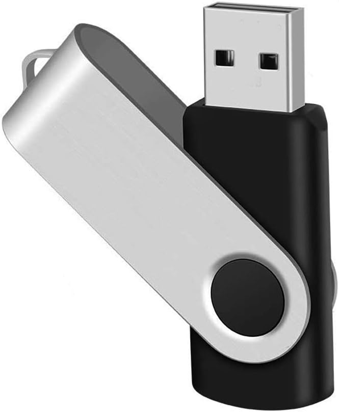 EASTBULL 50-Pack of 16GB Bulk Flash Drives USB 2.0 16GB Flash Drives Bulk Thumb Drives Pack Swivel USB Drives (Black)