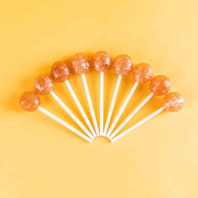 Dum Dums Butterscotch Lollipops - Bulk Candy Box with Lollipops Individually Wrapped, Single Flavor Gourmet Suckers - 50 Count