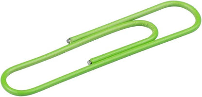 JAM PAPER Colorful Jumbo Paper Clips - Large 2 Inch - Lime Green Paperclips - 75/Pack