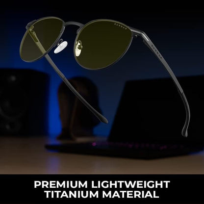 Gunnar - Premium Gaming and Computer Glasses - Blocks 65% Blue Light - Mateo, Onyx, Amber Tint
