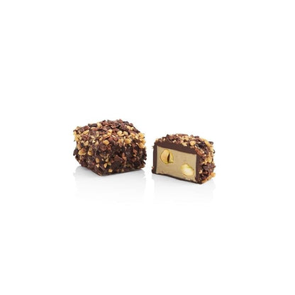 Venchi Chocoviar Pistachio Chocolate 15-Piece Elegant Gift Box - Creamy Pistachio & Hazelnut Paste, Dark Chocolate Shell Topped With Toffee Grains & Cocoa-bean Nibs - Preservative & Gluten Free