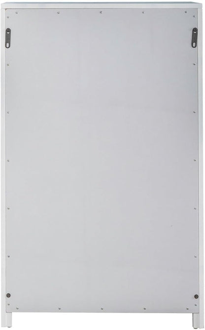 Liberty Furniture Magnolia Manor 48 Inch Bookcase for Living Room Office Storage - Antique White & Weathered Bark