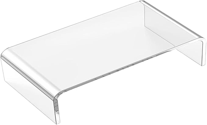 Acrylic Monitor Riser Stand Heavy Duty Computer Display Holder with Keyboard Storage Space Height Desk Organizer for Office and Home Use