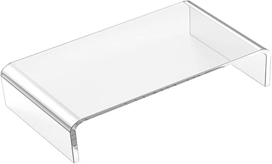 Acrylic Monitor Riser Stand Heavy Duty Computer Display Holder with Keyboard Storage Space Height Desk Organizer for Office and Home Use