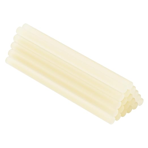 20-Pack Light Yellow Hot Melt Glue Sticks, 0.27″ Dia × 3.7″ Long – Multi-Purpose Adhesive for Crafting, Woodworking, Decoration & Repair