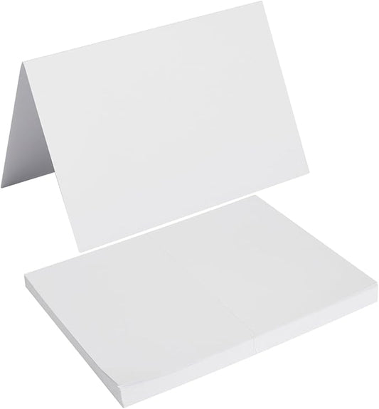 50 Pack Blank Cards Folded Cardstock Thank You Blank Greeting Cards for Invitations, Wedding, Greeting Cards, All Occasion DIY, 3x5 Folded Cards White