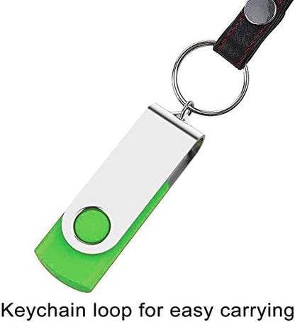 TOPESEL 5 Pack 64GB USB 3.0 Flash Drive Memory Stick Thumb Drives Swivel USB Stick Pen Drive(5 Mixed Colors: Black Blue Green Red Silver)