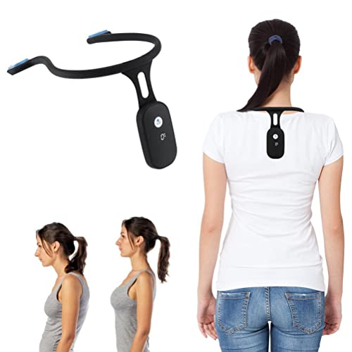 Intelligent Posture Corrector and Trainer for Back, Neck Hump Corrector, Hanging Necks Trainer Rechargeable Silicone Automatic Induction Smart Posture Corrector for Necks Back Brace