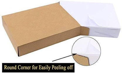 Shipping Label with Rounded Corner, 8.5 x 5.5 Inches Half Sheet Self Adhesive Shipping Address Labels for Laser and Inkjet Printer, 500