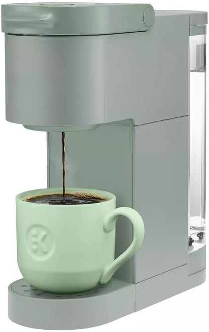 KeuriigK K-Mini Go Compact Single-Serve Coffee Maker with KCup Compatibility, Strong Brew Function, and Removable 42 oz Reservoir - Perfect for Small Spaces, Dorms, or Travel (Sage)