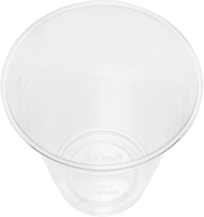 Karat [1,000 ct] 12oz Plastic Cups, Clear Disposable Cold Cups for Iced Coffee, Smoothies, Cocktail, and Water, 98mm