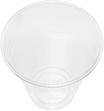 Karat [1,000 ct] 12oz Plastic Cups, Clear Disposable Cold Cups for Iced Coffee, Smoothies, Cocktail, and Water, 98mm
