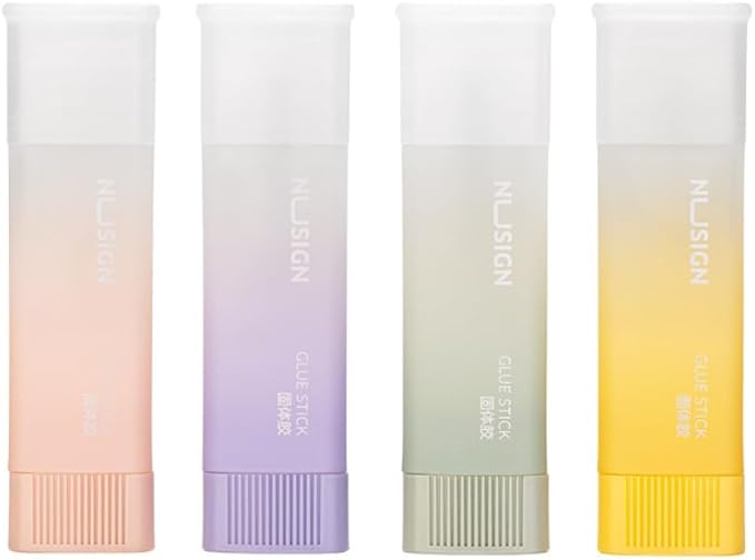 4 Pack - Aesthetic Glue Stick, All Purpose White Glue Sticks, Washable Holiday Craft Glue Sticks Bulk - Perfect for Gift Wrapping School Student Crafts and Office Supplies