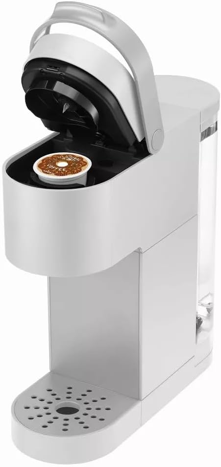KeuriigK K-Mini Go Compact Single-Serve Coffee Maker with KCup Compatibility, Strong Brew Function, and Removable 42 oz Reservoir - Perfect for Small Spaces, Dorms, or Travel (Warm Stone)