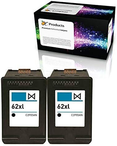Replacement Ink Cartridge Replacement for HP 62XL 5742 5740 8040 5540 5640 5660 7640 ( Black , 2 pk )