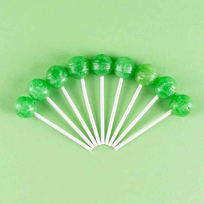 Dum Dums Sour Apple Lollipops - Bulk Candy Box with Lollipops Individually Wrapped, Single Flavor Gourmet Suckers - 50 Count