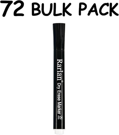 Rarlan Dry Erase Markers Bulk, Chisel Tip, Black, Whiteboard Markers, 72 Count Bulk Pack