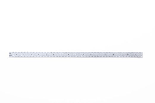 PEC Tools 18" Flexible Mechinist Ruler, High-Quality Carbon Steel with Satin Chrome Finish, 3R Graduation (1/32", 1/64", 1/10", 1/50"), Fully Hardened and Tempered, Made in USA