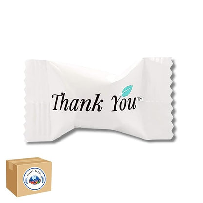 Global Basics Individually Wrapped Buttermint Candy | Thank You Mints | Bulk Set of 100 Individually Wrapped Buttermints